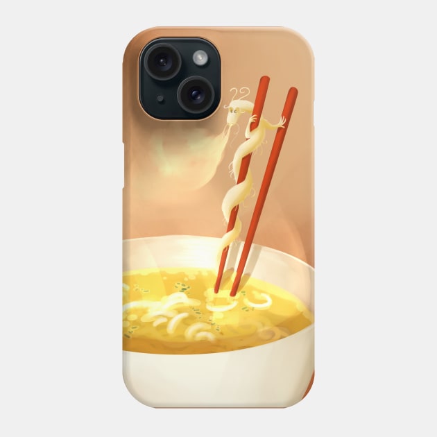 Noodle dragon Phone Case by Digitaldreamcloud