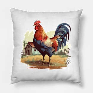 Colorful Rooster Pillow