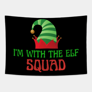 I'm With The Elf Squad Tapestry