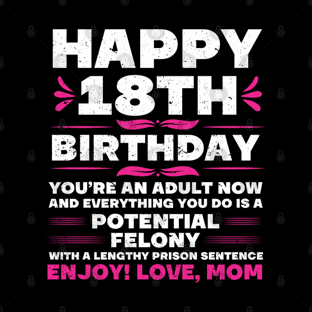 Legally Adult 18 Birthday Happy 18th Birthday by IngeniousMerch