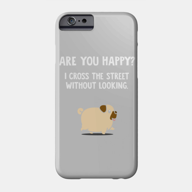 Happy Dog Cross Street Cute Puppy Pet Animal Gift Funny Meme