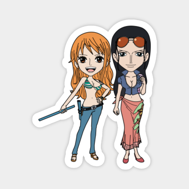 Nami and Nico Robin - One Piece - Magnet | TeePublic