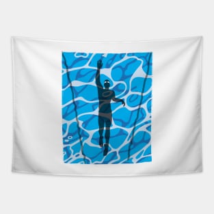 Swim Pool Lap Swimmer Strokin Tapestry