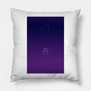 Cute fireflies in a jar phone case Pillow