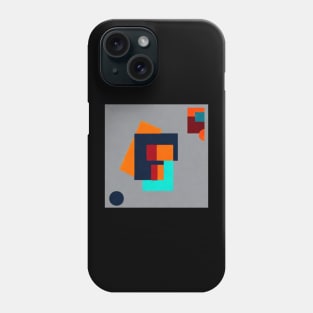 Geometric Shape Design With Blue and Orange Phone Case