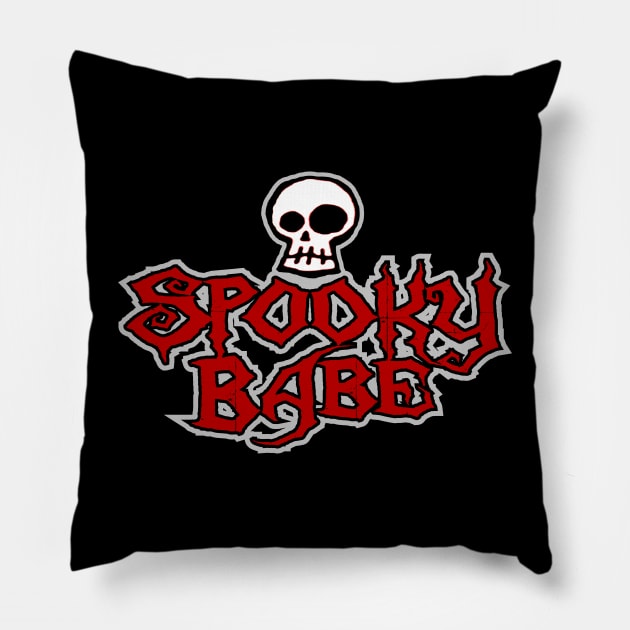 Spooky Babe Pillow by DavesTees