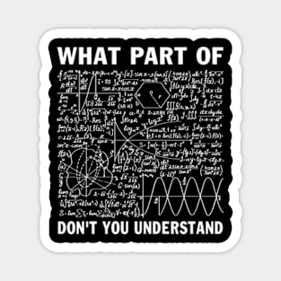 What Part of Don't You Understand Funny Math Teacher Gift Magnet