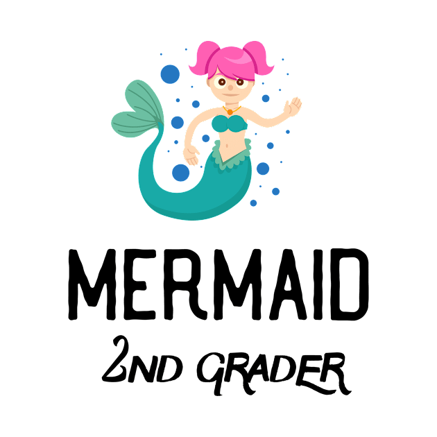 Back To School Trendy Mermaid Gift For Girls - Mermaid 2nd Grader by AwesomeApparel