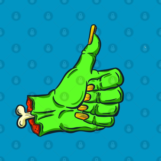 Thumbs Up Zombie Undead Cut off Hand Cartoon by Squeeb Creative