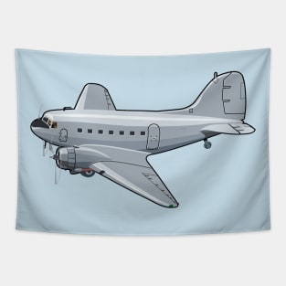 Cartoon retro  airplane Tapestry