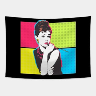 Audrey Hepburn Four Colors Tapestry