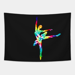 Ballerina Pointe Dancer Tie Dye Tee Tapestry