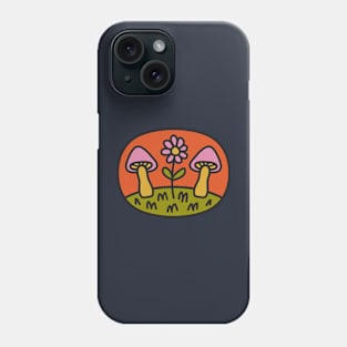 mushrooms and flowers Phone Case