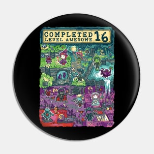 Completed Level Awesome 16 Birthday Gamer Pin