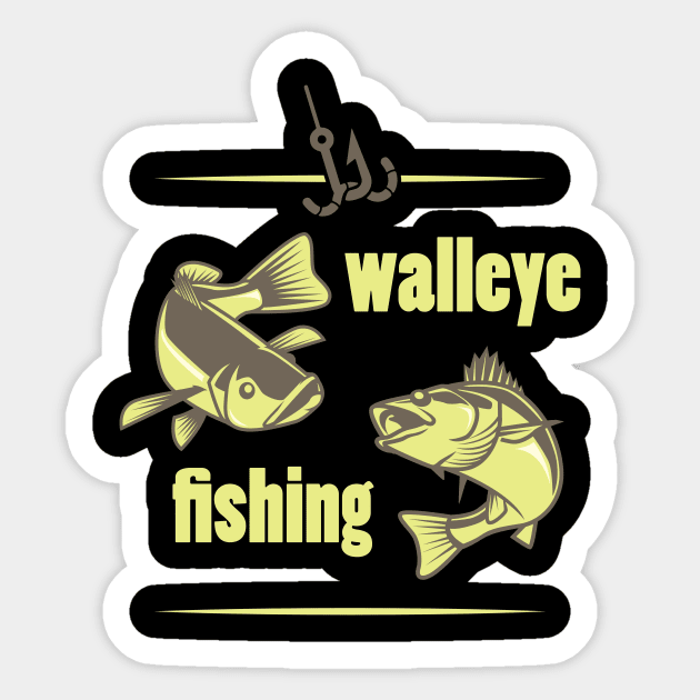 Walleye Fishing TShirt  Pike Perch Gift for Fisherman - Fishing