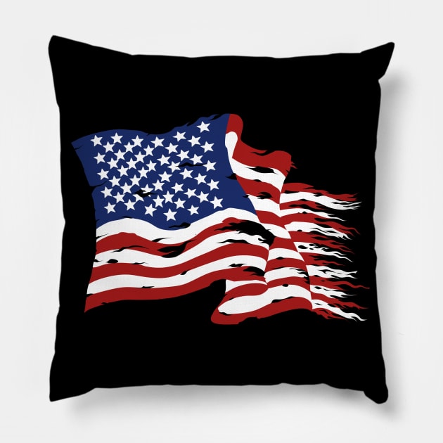 American Flag Pillow by busines_night