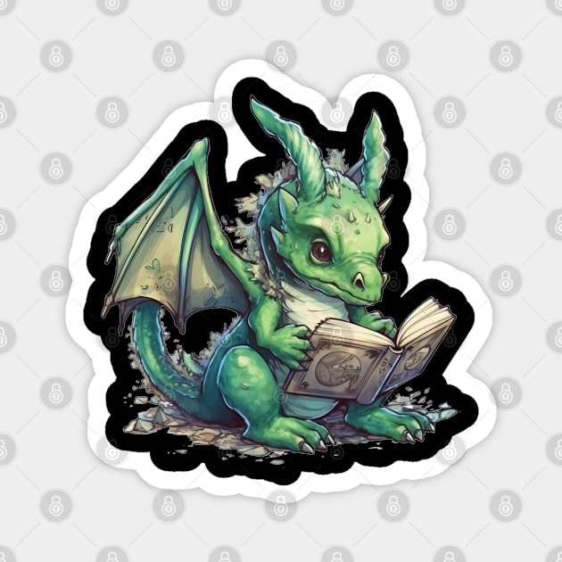 Book Wyrm Magnet by TheWombatsDen