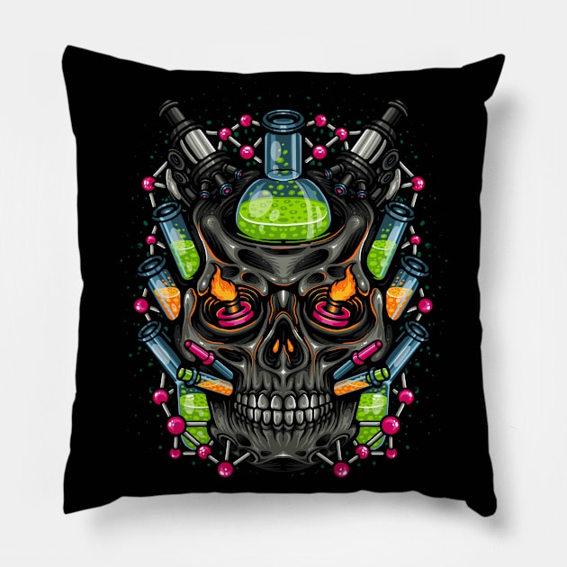 SCIENCE SKULL Pillow by Stayhoom