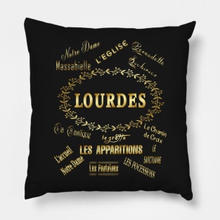 Our Lady of Lourdes Virgin Mary France Pillow