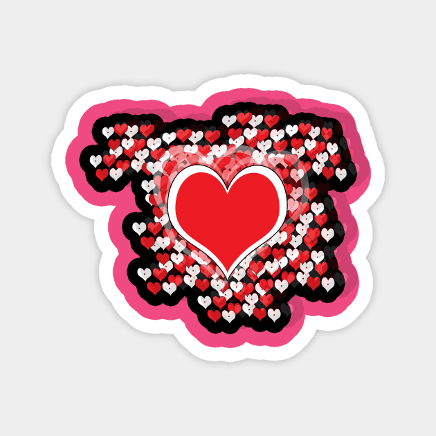 Big Heart and Little Hearts Magnet by momomoma