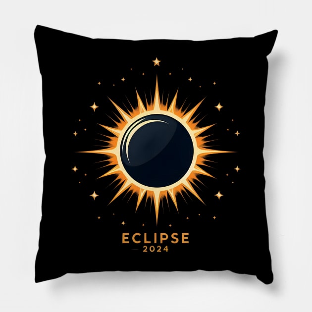 eclipse 2024 Pillow by Rizstor