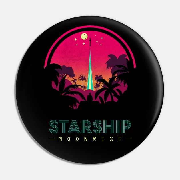 SpaceX Starship Retro Pin by Spatial Beings