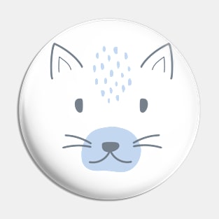 Cute Boho Blue Cat Pin