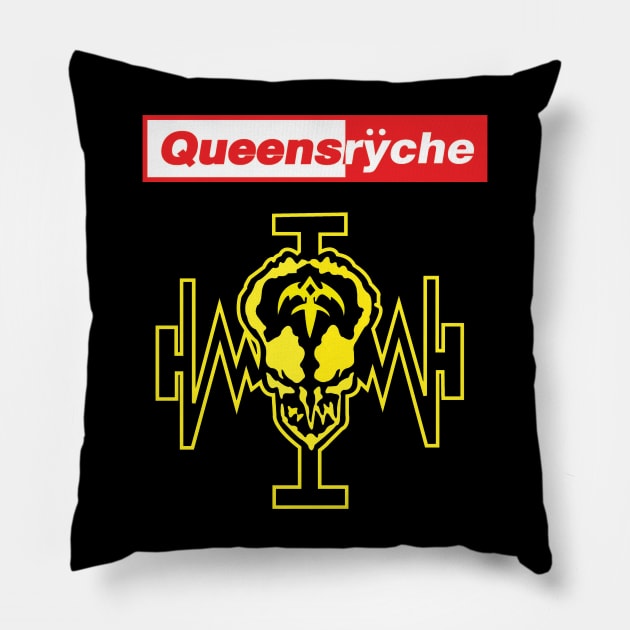 Qsryche Pillow by Never Ending Radical Dude