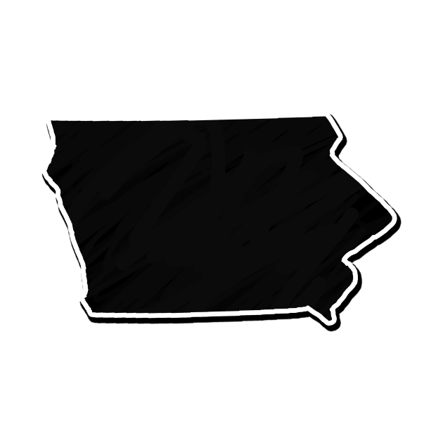 Black Iowa Outline by Mookle