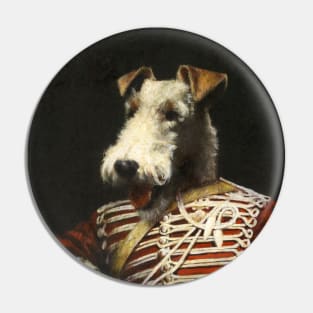 Victorian Fox Terrier In Uniform Pin