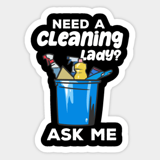 Cleaning Lady Housekeeper Housekeeping Cleaner' Sticker