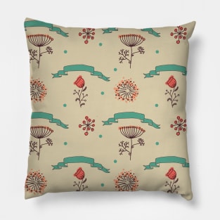 Elegance Seamless pattern with flowers Pillow
