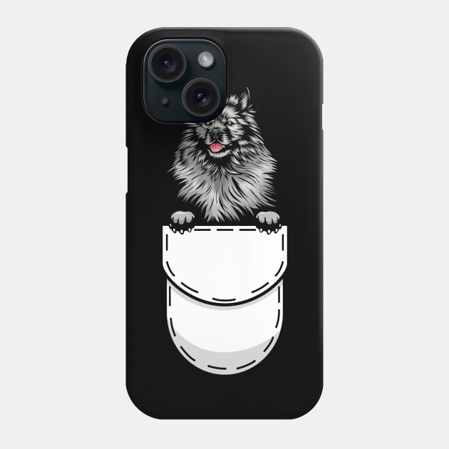 Funny Keeshond Pocket Dog Phone Case by Pet My Dog