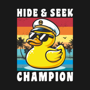 Funny Cruise Duck "Hide & Seek Champion" Cruise Vacation Duck Hunting T-Shirt