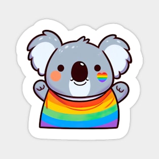 Gay Pride Chibi Koala Bear Magnet