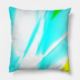 yellow pink green blue abstract texture Pillow