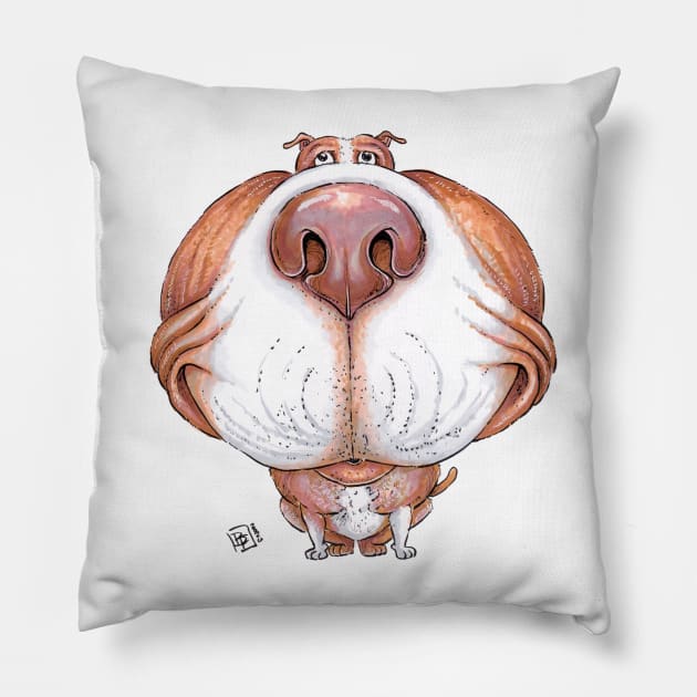 Pit Bull Terrier Dog Pillow by obillwon