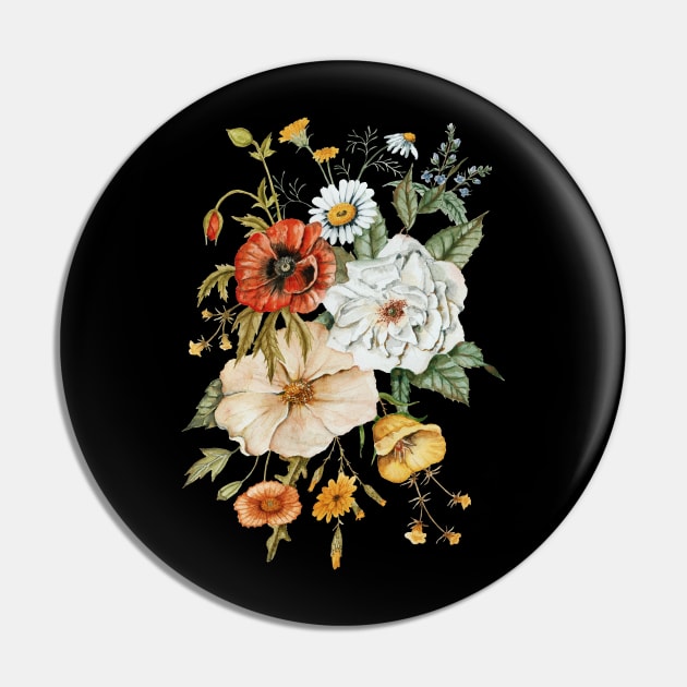 Wildflowers Bouquet Pin by ShealeenLouise