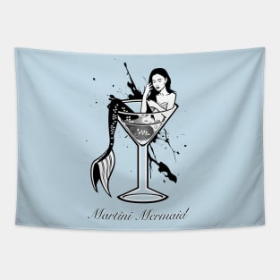 Martini Mermaid Tapestry