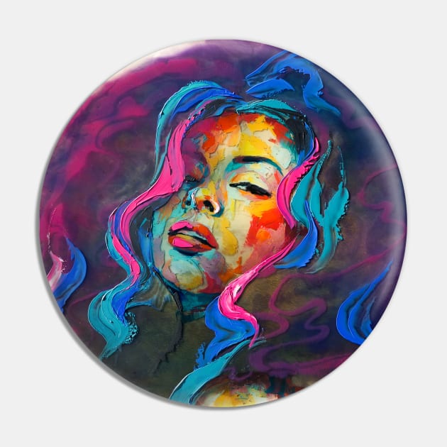 Abstract portrait of a young girl with curly hair. Pin by MariDein