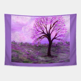 One Purple Tree Tapestry