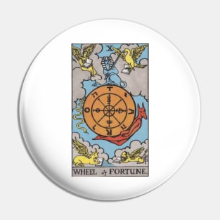 Wheel of Fortune, Raider Waite Tarot, Divination Tarot Pin