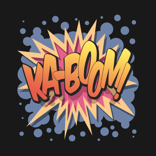 Ka-Boom! - Pop Art, Comic Book Style, Cartoon Text Burst. by Brartzy