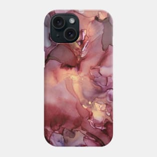 Ink Painting Gold and Plum Phone Case