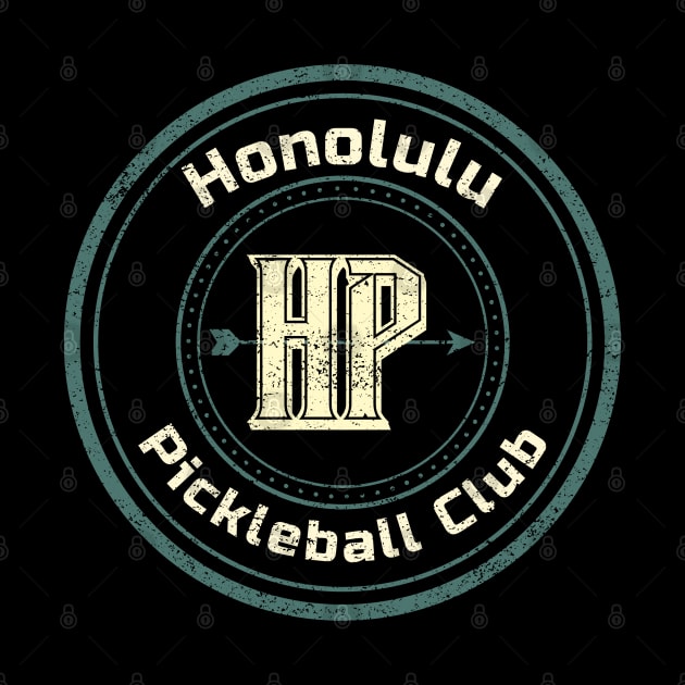 Vintage Retro Logo of Honolulu Pickleball Club by Hayden Mango Collective 