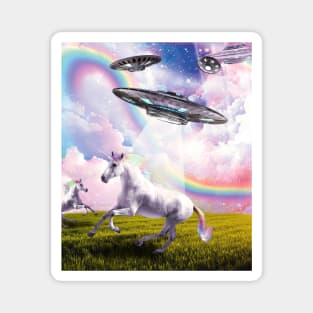 UFO Abducting Unicorn Magnet