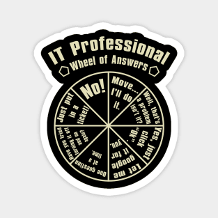 IT Professional Wheel Of Answers Coding Software Developer Magnet