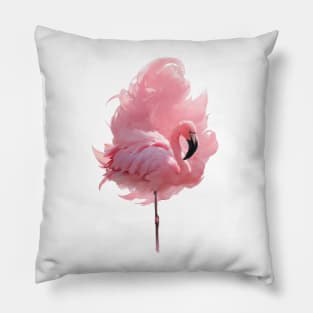 Pink Flamingo Cotton Candy Floss Pillow