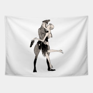 German soldier in love with cabaret dancer Tapestry