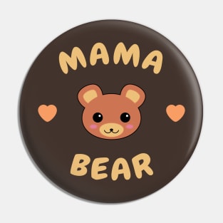 Mama Bear Cute Cartoon Brown Bear Pin